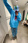 Walter Van BeirendonCK large hoodie AW22-23 8006 blue